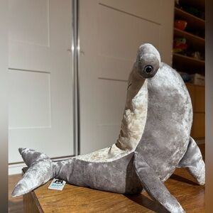 Jellycat Valentino Hammerhead Shark Gray Plush stuffed animal